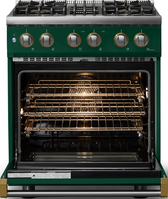 Viking® 5 Series 30" Ivy Pro Style Dual Fuel (LP) Range with Polished Chrome Trim-1