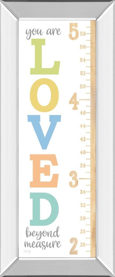 Classy Art Loved Beyond Measture Growth Chart by Marla Rae Mirror Framed Wall Art-0