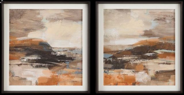 Uttermost® Silvia Vassileva 2-Piece Cinnamon Shore Framed Prints Set-0