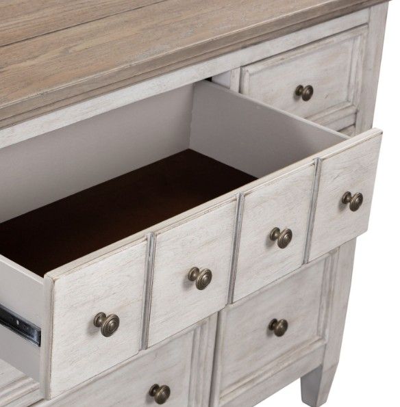 clairfield tobacco dresser Liberty Furniture Heartland Antique White/Tobacco Dresser | Sell A Cow