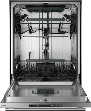 Front view of the ASKO Logic Series 25" Stainless Steel Top Control Built In Dishwasher