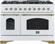 FORNO® Antico Alta Qualita 48" White Pro Style Dual Fuel Range-0