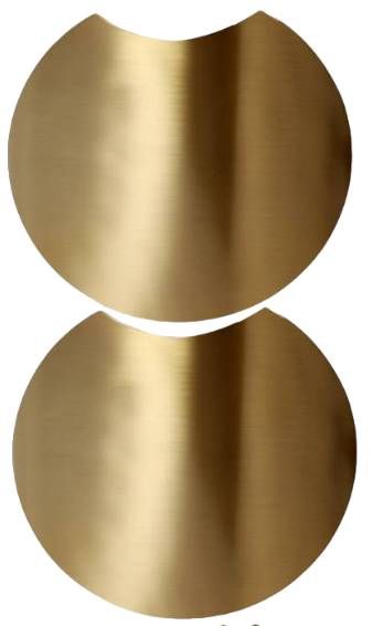 Meridian Furniture Dimple 2-Piece Gold Modular Nesting End Table Set-2
