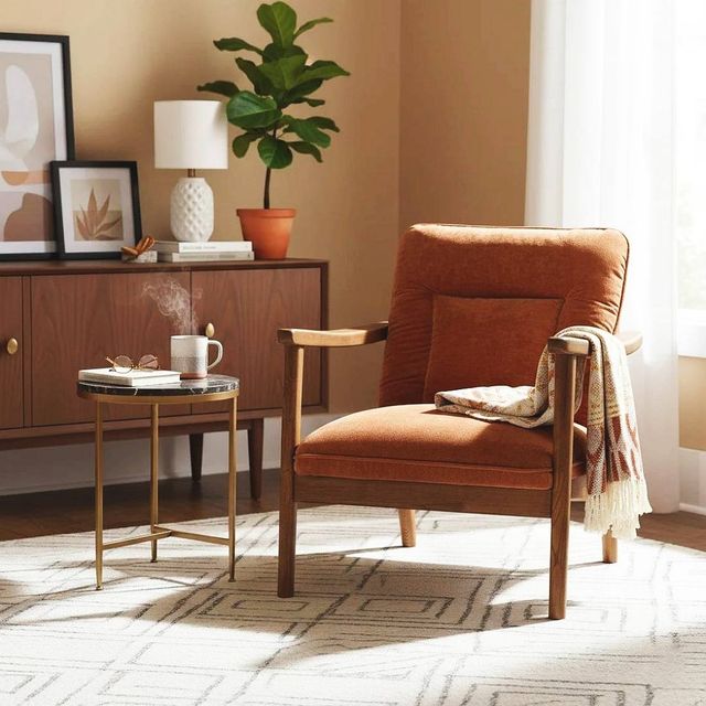 LH Home Scale Highland Brown/Rust Club Chair-1