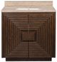 Currey & Company Morombe 36" Cocoa Travertine Vanity with Rectangular Undermount Sink-1