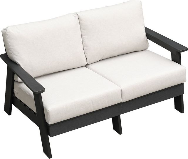 Enclover Hazelnut Black/White Loveseat-0