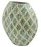 A & B Home Capiz Green/Tan Vase-1