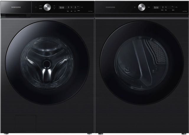 Samsung Bespoke 8700 Series Brushed Black Front Load Laundry Pair-4