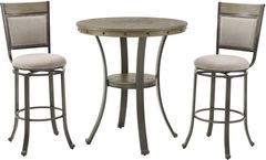 Powell® Franklin 3-Piece Gray Wash/Pewter Pub Set