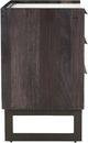 Moe's Home Collection Paloma Charcoal Grey Nightstand with White Marble Top-4