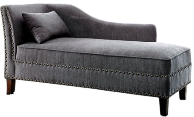 Furniture of America® Stillwater Gray Chaise-0