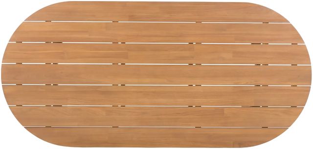 Moe's Home Collection Delta Natural Teak Outdoor Oval Dining Table -3