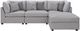 Coaster® Cambria 4-Piece Gray Modular Sectional with Ottoman-2