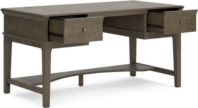 Signature Design by Ashley® Janismore Weathered Gray Office Storage Leg Desk-1