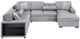 Homelegance® Pompano 4-Piece Gray Right-Arm Facing Sectional and Chaise-4