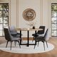 Modus Furniture CEO Washed Oak Dining Table with Gunmetal Base-1
