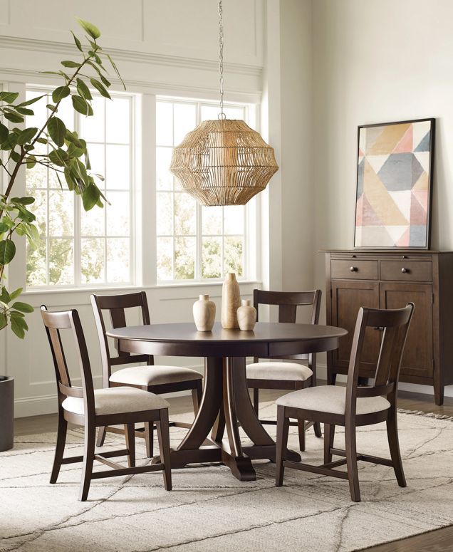 Kincaid® Kafe Mocha 54" Round Quad Dining Table-3