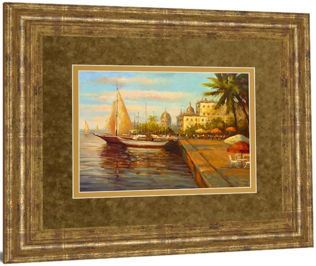 Classy Living Bulo Santo Domingo Harbor 34"W Wall Art-3