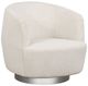 Fairfield® Customizable Dhalia Leather Swivel Chair with Nickel Metal Base-0
