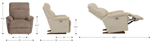 La-Z-Boy® Jay Linen Power Rocking Recliner with Headrest-2