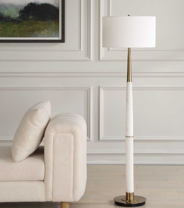 Uttermost® Faro Brushed Antique Brass Table Lamp-1