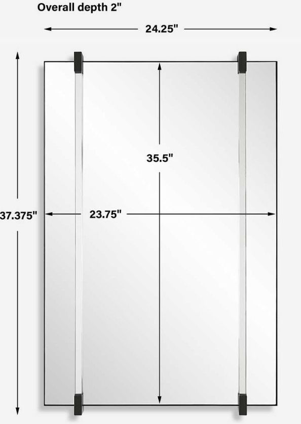Uttermost® Ladonna Black Accent Mirror-2