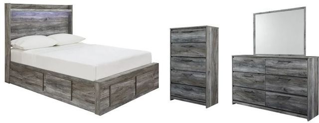 Signature Design by Ashley® Baystorm 4-Piece Gray Full Panel Bed Set-0