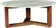 Moe's Home Collection Jinxx White Coffee Table with Brown Base -0
