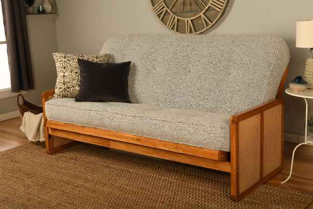 Kodiak Furniture Westport Canton Gray/Honey Full Futon with Mattress-1