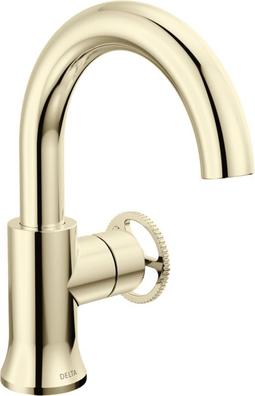 Delta Trinsic® Polished Nickel 9" Single Handle Wheel Bathroom Faucet-0