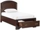 Homelegance® Hudson Cherry Twin Storage Platform Bed-3