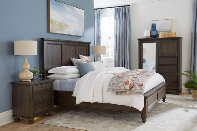 aspenhome® Cambridge Cracked Pepper California King Panel Bed-2