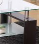 Titus Furniture T5000 Glass Top Coffee Table with Brown Base -1