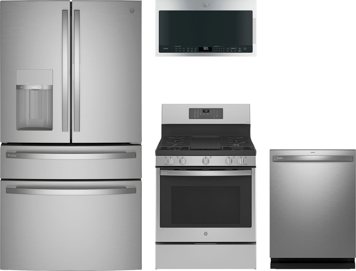 GE Profile™ 4 Piece Stainless Steel Kitchen Package