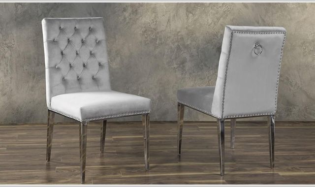 Ensemble de 2 chaises d'appoint Regan de Kwality Imports - Gris