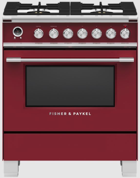 Fisher & Paykel 30" Red Pro Style Dual Fuel Range-0