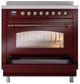 Ilve® Nostalgie II Series 36" Burgundy Pro Style Induction Range-2