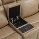 Kate Preston Home Sand Leather Power Reclining Console Loveseat with Zero Gravity-4