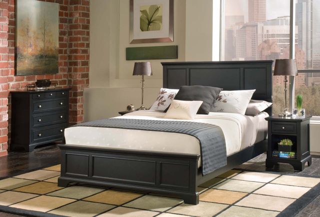 homestyles® Bedford 4-Piece Black Queen Bed Set-0
