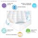 Olliix by Sleep Philosophy White Full All Natural Cotton Percale Quilted Mattress Pad-5