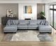 Homelegance® Robstown 6-Piece Gray Modular Sectional with 2-Ottoman-1