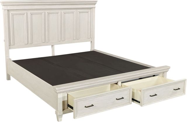 aspenhome® Caraway Aged Ivory King Panel Storage Bed-2