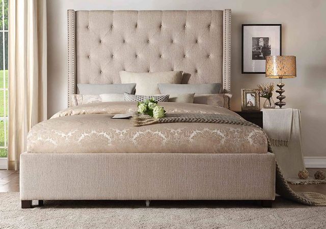 Homelegance® Fairborn Beige Eastern King Platform Bed-2
