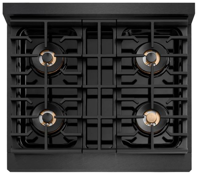 ZLINE Paramount 36" 5.2 cu. ft. Black Satin Stainless Steel Dual Fuel Range with 4 Burner DuoPro™ Cooktop and Electric Convection Oven-3