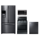 Samsung 4 Piece Kitchen Package-Black Stainless Steel-0