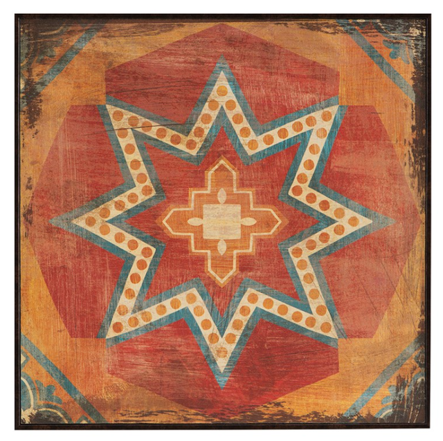 Olliix by Madison Park Moroccan Tile 4 Piece Red Gel Coat  Deco Box Set-0