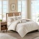 Olliix by Harbor House Taupe King Anslee 3 Piece Cotton Yarn Dyed Comforter Set-5