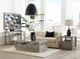 Modus Furniture Oxford Glass Top Console Table with Mineral Base-1
