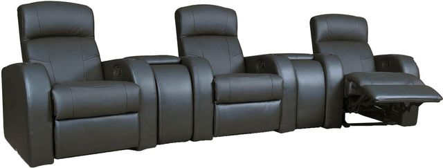 Coaster® Cyrus 5-Piece Black Home Theater Seating Set-0