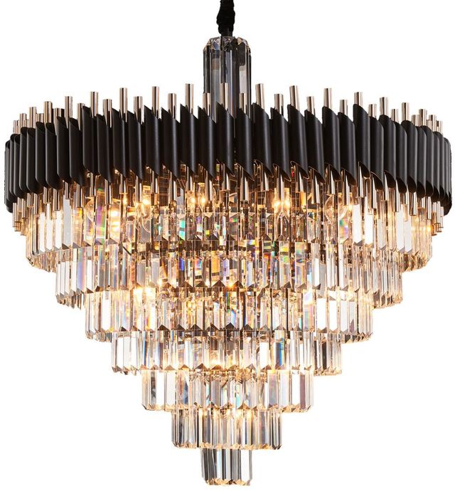 Michael Amini® Symphony Black/Gold 37-Light Round Chandelier-0